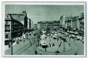 c1920's Business Section Singer Zagreb Republic Square Croatia Unposted Postcard