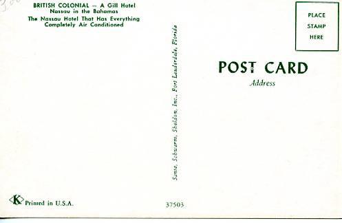 Bahamas - Nassau. British Colonial Hotel