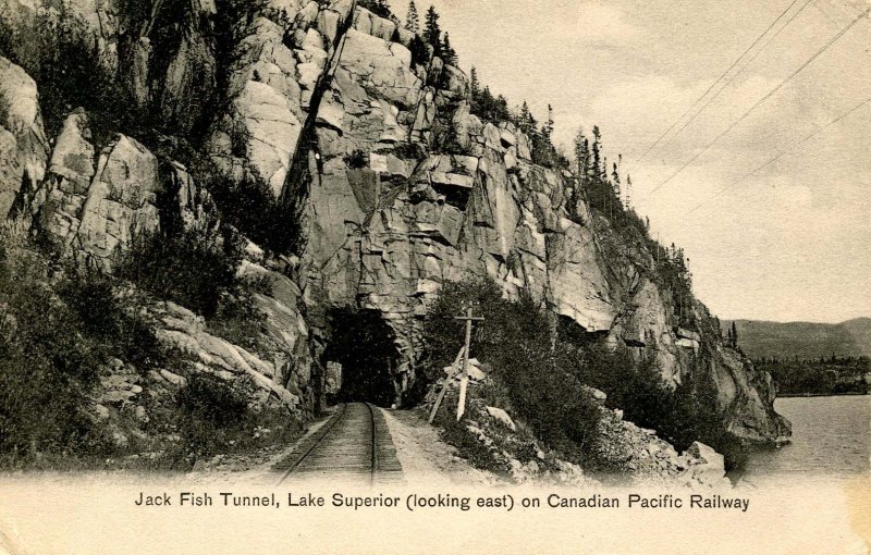 Canada - ON, Lake Superior. Jack Fish Tunnel on Canadian Pacific RR