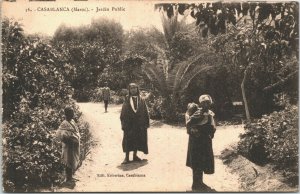 Morocco Casablanca Jardin Publique Vintage Postcard 04.08