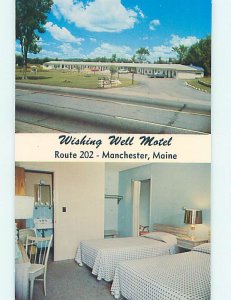 Unused Pre-1980 WISHING WELL MOTEL Manchester Maine ME M1170