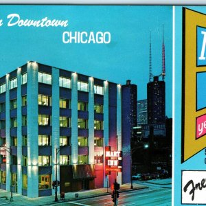 c1960s Chicago, IL Night Mart Motor Inn Best Western Motel Chrome Neon Sign A305