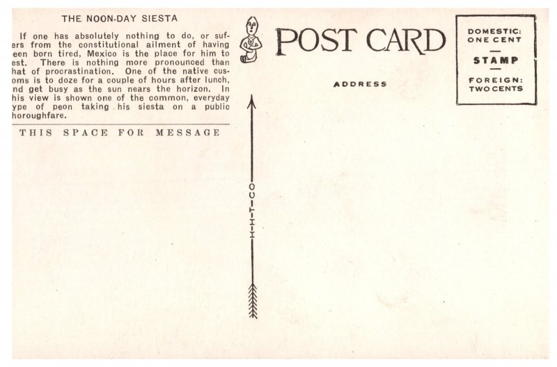 The Noon-Day Siesta Mexico Colorful Mexican Culture Postcard