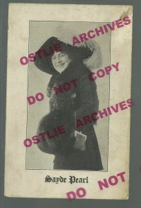 Chicago ILLINOIS 1913 ADVERTISING Theatre VAUDEVILLE Sayde Pearl AUTOGRAPHED