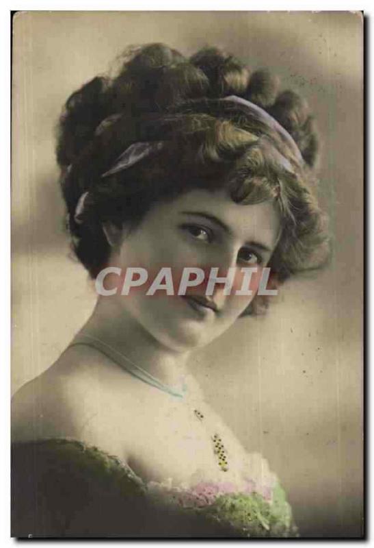 Fantaisie - Femme - Woman with elaborate hairdo (carte hongroise Hungary Hongrie