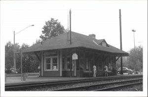 Branchville Train Station Depot 1970s VW Beetle Car Ridgefield Connecticut RP