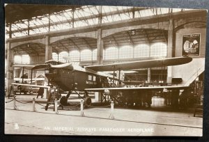 Mint RPPC Real Picture Postcard Early Aviation Imperial Airways Passenger Aeropl