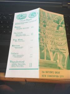 It's Showtime in Las Vegas Brochure, Late 60s whats playing where on the strip