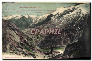 Old Postcard Luchon seen through the Cursed Mountains & # 39echancrure port o...