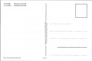 Seaboard World Boeing 747 245F Aircraft Continental Postcard