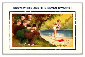 Snow-White And The Seven Dwarfs! Comic Postcard