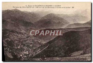 Postcard Old Road Bagneres de Bigorre to Luchon Col d'Aspin taking the view o...