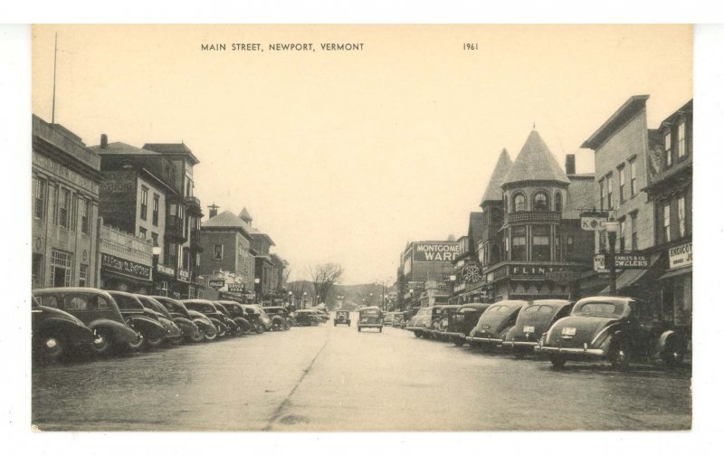 VT - Newport. Main Street circa 1935