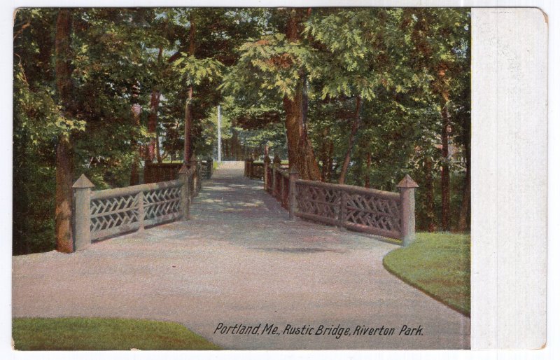 Portland, Me., Rustic Bridge, Riverton Park