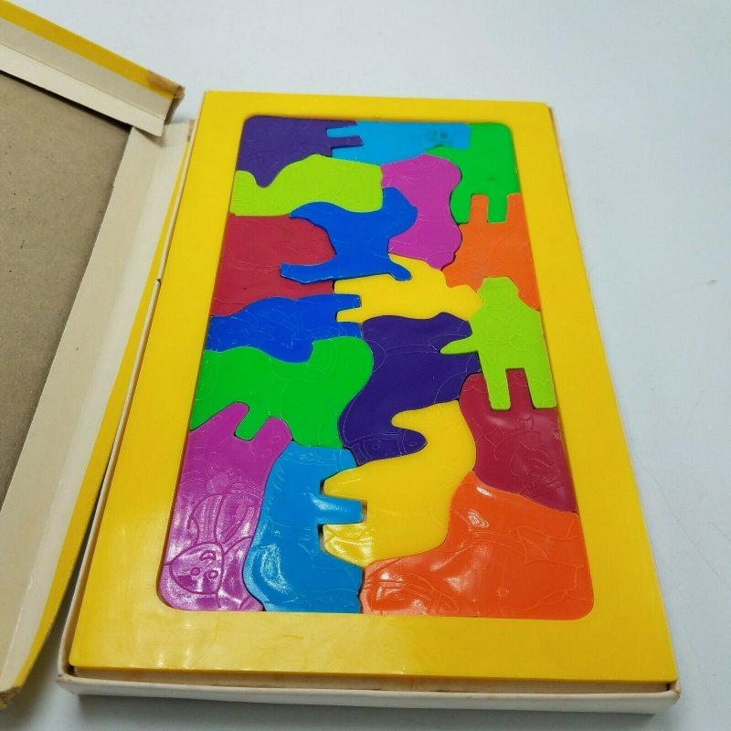 1969 LAKESIDE Juguetes, 18 Caballos Y Riders Juego de Puzzle, Completo, #8309