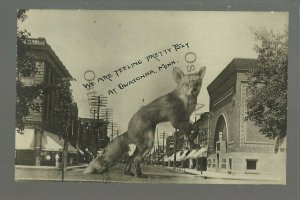 Owatonna MINNESOTA RP c1910 MAIN STREET Stores ADDED ON FOX Exaggeration NEAT!!