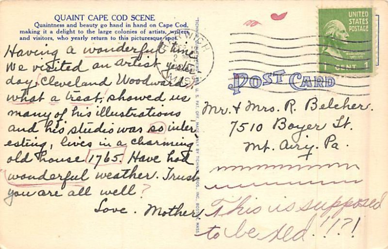 Quaint Cape Cod Scene Cape Cod, Massachusetts MA