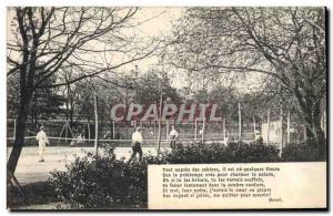 Old Postcard Tennis