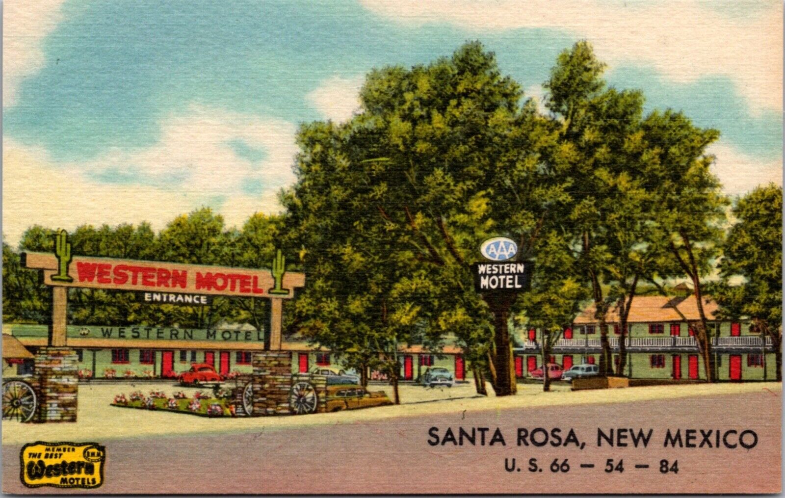 Linen Postcard Western Motel On Route 66 In Santa Rosa New Mexico Latin And South America 4857