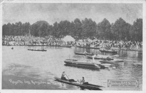 Regatta Day Boat Race Kingston On Thames Yorkshire 1905 RPC Postcard
