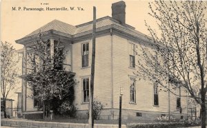 J20/ Harrisville West Virginia Postcard c1910 M.P. Parsonage Church 88