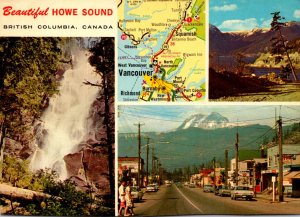 Canada British Columbia Howe Sound Multi View With Map