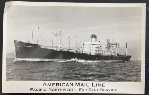 Mint USA RPPC Real Photo Postcard American Mail Line Pacific Northwest