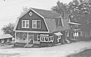 Bayside ME Parker's Store and Post Office Real Photo Postcard