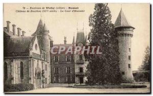 Old Postcard Surroundings of Vichy Busset Chateau Bourbon The Court & # 39Hon...