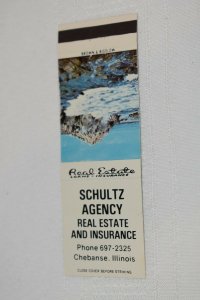 Schultz Agency Real Estate and Insurance Chebanse IL 20 Strike Matchbook Cover