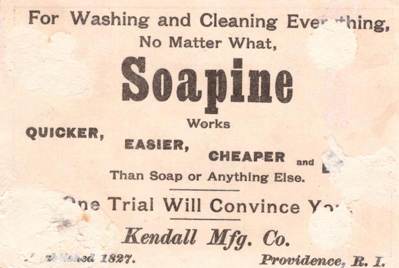 VICTORIAN TRADE CARD, SOAPINE.