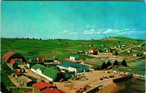 Birds Eye View Village Of Cap-Aux-Meules Quebec Canada UNP Chrome Postcard C2