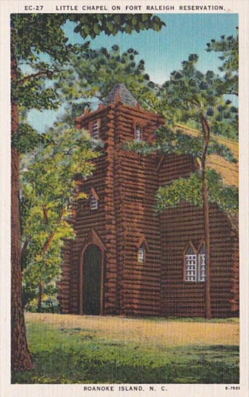 North Carolina Roanoke Island Little Chapel On Fort Raleigh Reservation