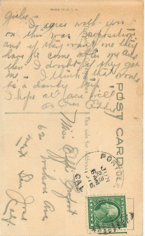 Children and Full Moon Postcard S/A Witt 852 I'd Like To Hug You Romance