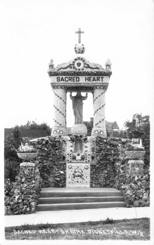 Real Photo Postcard Sacred Heart Shrine in Dickeyville, Wisconsin~121829