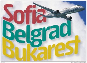 NIKI Airlines Jet Airplane , Sofia-Belgrad-Bukarest , 80-90s