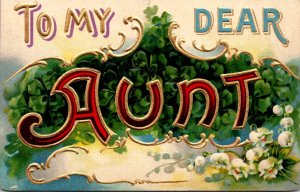 Name Card To My Dear Aunt 1909