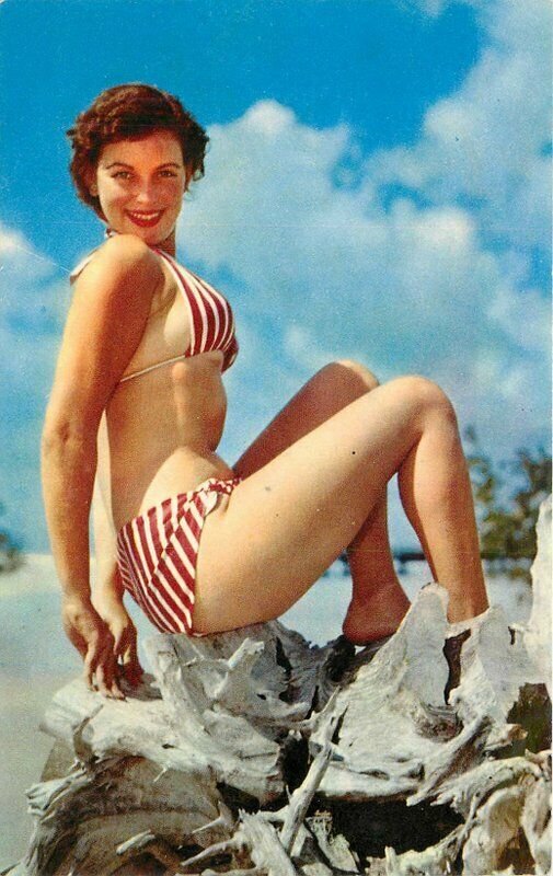 Bikini 1950s Sexy Pin Up Girl #CK-148 Teich Postcard 20-10237