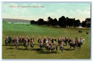 c1910 Officers 15th Light Horse Calgary Alberta Canada Antique Postcard