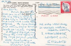 Mayo Clinic Rochester MN Minnesota c1963 Vintage Postcard D96