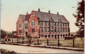 Victoria BC High School c1907 Barber Bros Postcard E96