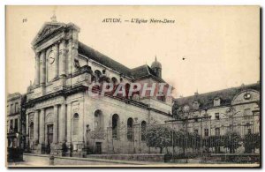 Old Postcard Autun L & # 39eglise Notre Dame