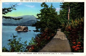 New York Adirondacks View Of Blue Mountain and Blue Mountain Lake From ...