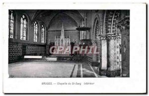 Old Postcard Bruges St Blood Interior Chapel