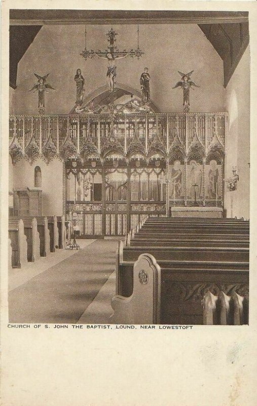 Suffolk Postcard - Church of St. John The Baptist - Lound - Near Lowestoft  2824