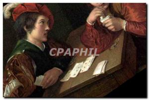 Old Postcard Card Players Michelangelo da Caravaggio