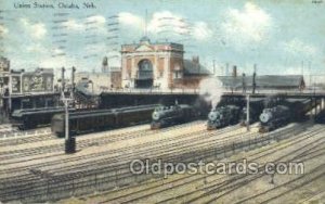 Union Station, Omaha, NE USA Train Railroad Station Depot 1910 crease left bo...