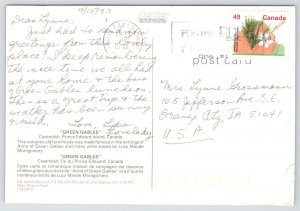 Cavendish Prince Edward Island Canada~Green Gables On Hill Below~Continental PC