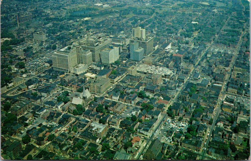 Vtg Aerial View of Downtown Wilmington Delaware DE Unused Chrome Postcard