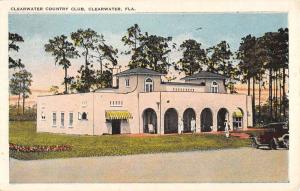 Clearwater Florida Country Club Street View Antique Postcard K70512